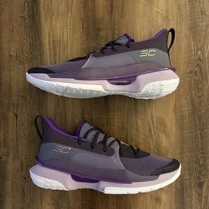 Under Armour Curry 7 "IWD" Men Size 14 Purple Basketball Shoes 3023595-500 New